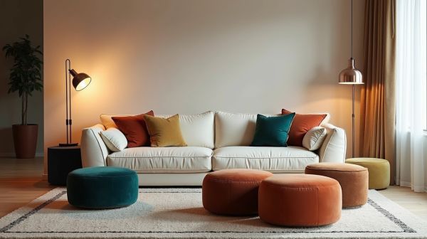 Aménagez votre espace avec des poufs intérieurs élégants et confortables